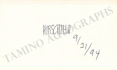 Hirschfeld, Al - Signed Card 1994