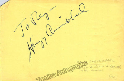 Carmichael, Hoagy - Signed Album Page