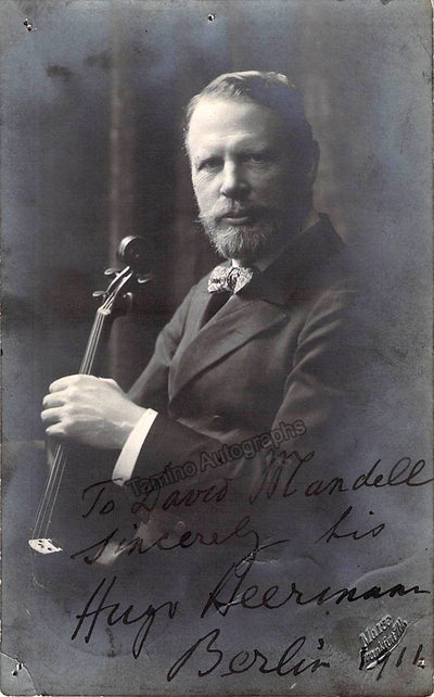 Heermann, Hugo - Signed Photograph 1911