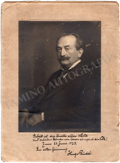 Rudel, Hugo - Signed Photograph 1923