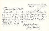Thimig, Hugo - Autograph Note Signed 1906