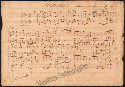 Cervantes, Ignacio - Autograph Music Quote Signed