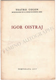 Oistrakh, Igor - Concert Program Buenos Aires 1957