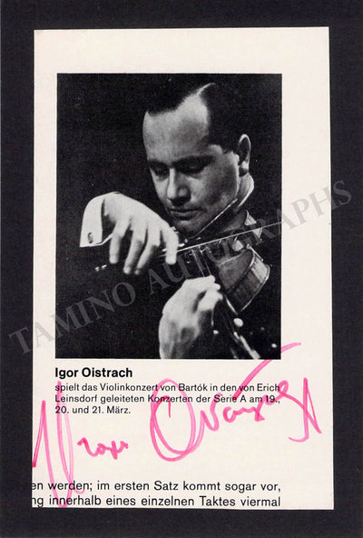 Oistrakh, Igor - Signed Photograph