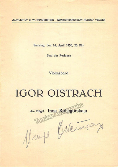 Oistrakh, Igor - Signed Program Vienna 1956