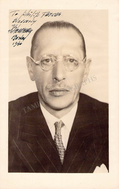 Stravinsky, Igor - Signed Photograph 1946