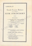 Stravinsky, Igor - Signed Program Trieste 1931
