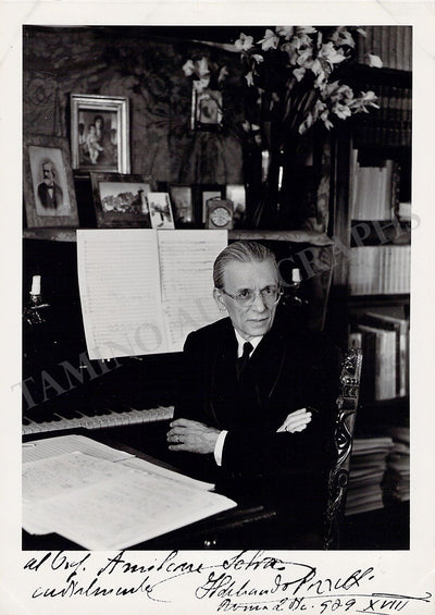 Pizetti, Ildebrando - Signed Photograph 1929