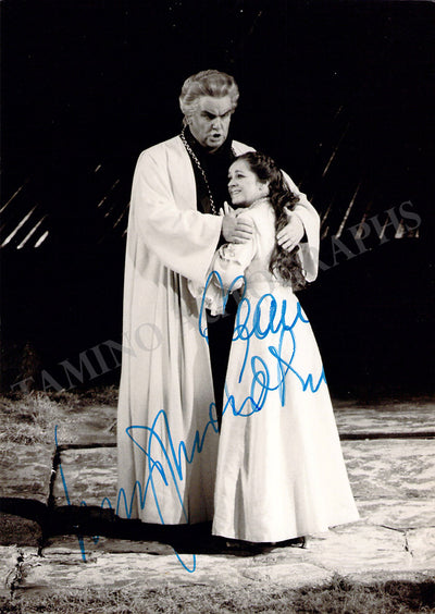 Moll, Kurt - Cotrubas, Ileana - Double Signed Photograph in Zauberflote