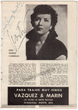 Gomez Carrillo, Ines - Signed Program Teatro Colon 1950