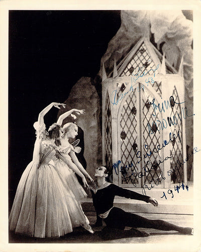 Baronova, Irina - Riabouchinska, Tatiana - Lichine, David - Triple Signed Photograph 1943