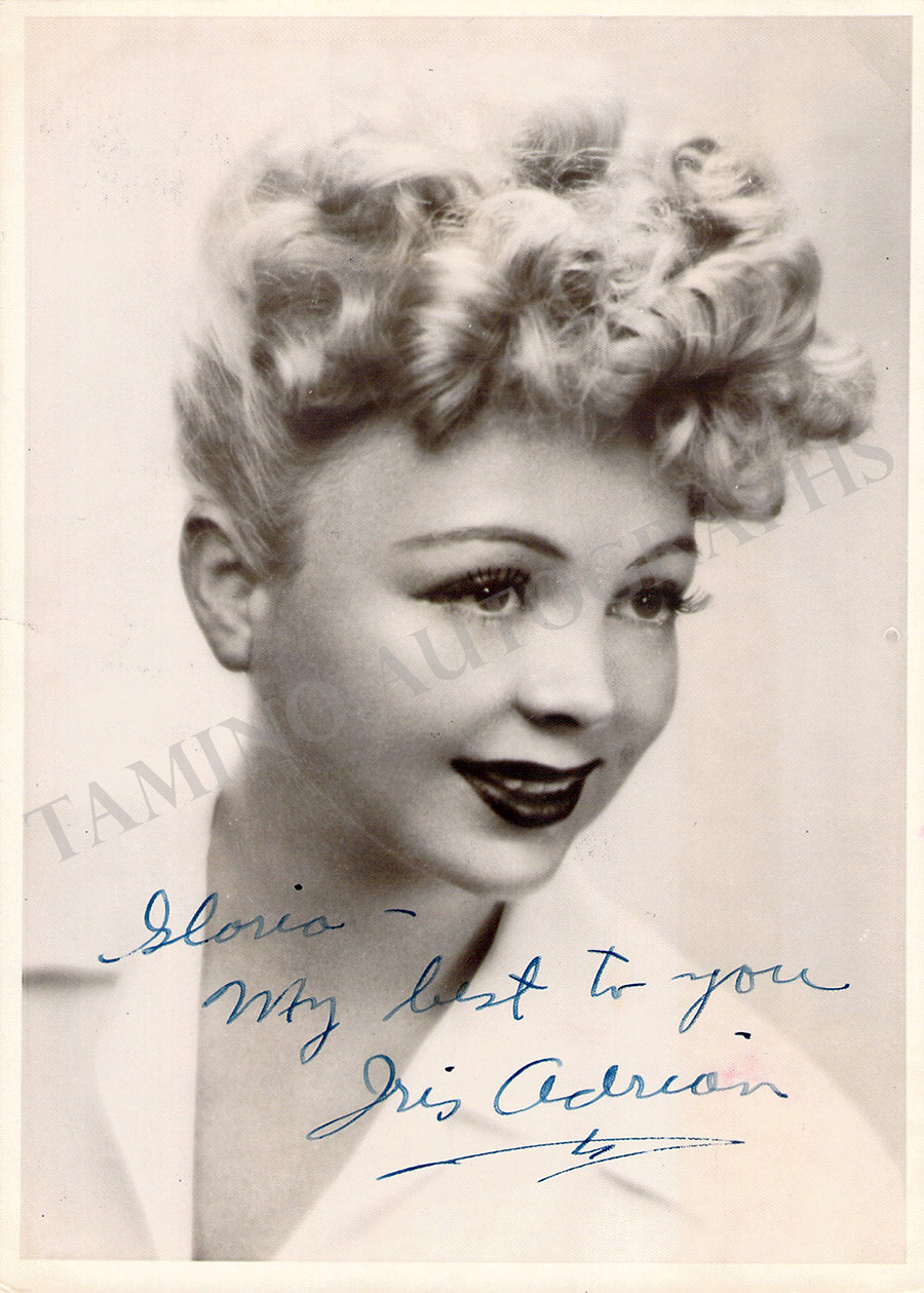 Iris Adrian Autograph Signed Photo – Tamino Autographs