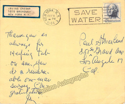 Caesar, Irving - Autograph Note Signed