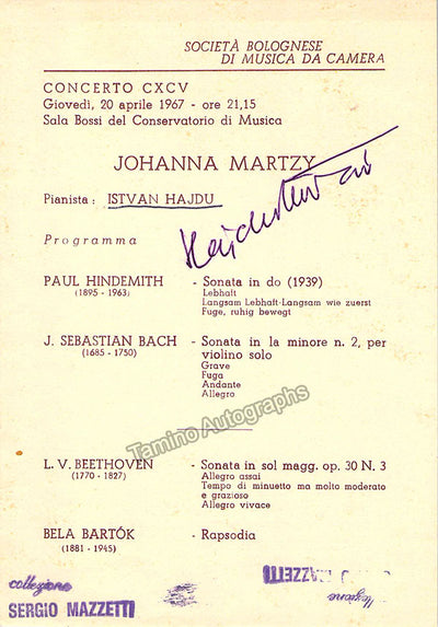 Hajdu, Istvan - Signed Program Bologna 1967