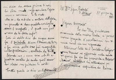 Montemezzi, Italo - Autograph Letter Signed + Photo