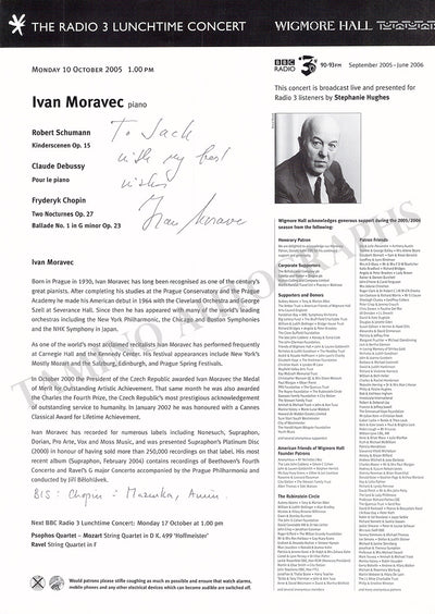 Moravec, Ivan - Signed Program London 2005