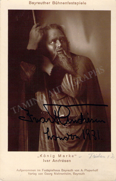 Andresen, Ivar - Signed Photograph 1931