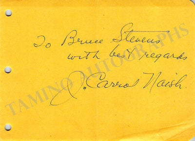 Carrol Naish, Joseph - Signed Album Page