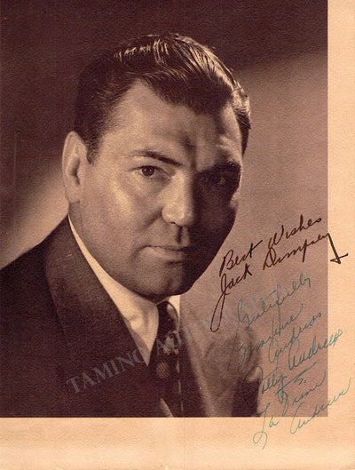 Dempsey, Jack - Signed Photograph