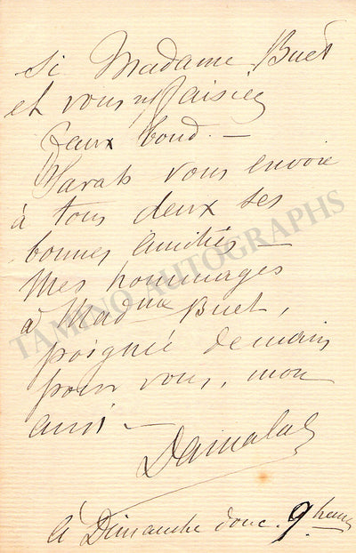 Jacques Damala Autograph Manuscripts
