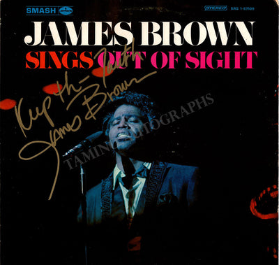 Brown, James - Signed LP Record Sleeve