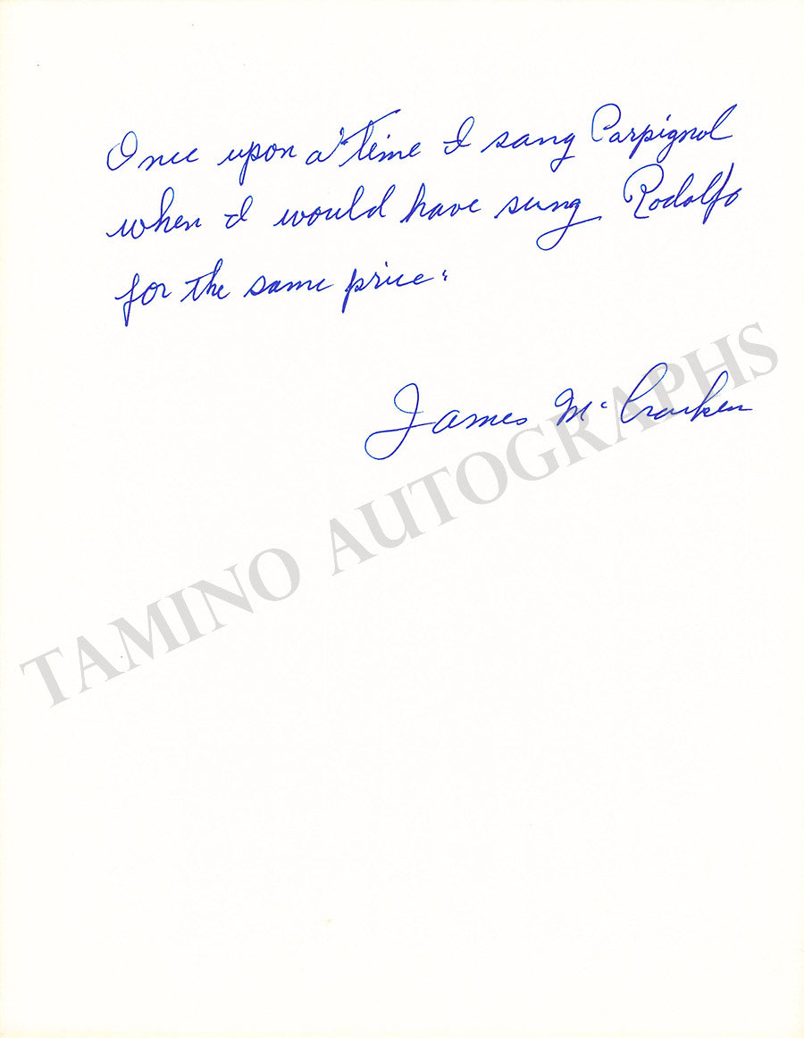 Autograph Explain Essay Opera Singers Collection of 5 Autograph Essays