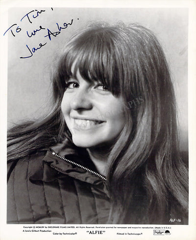 Asher, Jane - Signed Photograph in "Alfie"