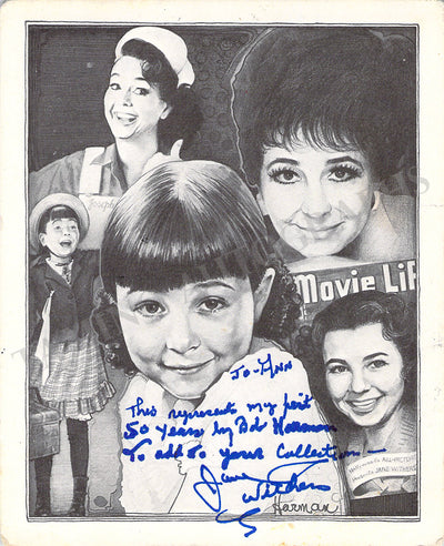 Withers, Jane - Signed Card