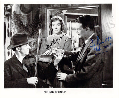 Wyman, Jane - Ayres, Lew - Signed Photograph in "Johnny Belinda"