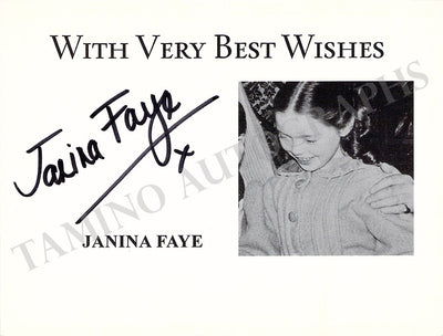 Faye, Janina - Signed Photograph