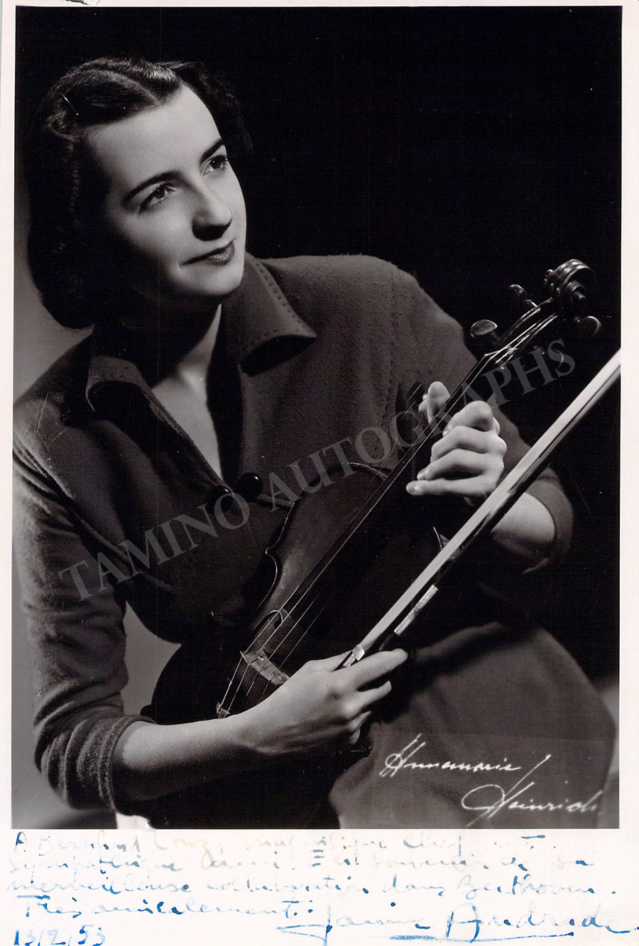 Andrade, Janine - Signed photograph 1953
