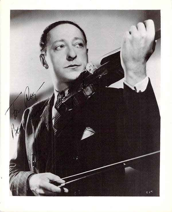 Jascha Heifetz Autographs Photographs Tamino Autographs