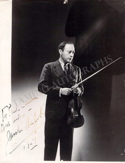 Heifetz, Jascha - Signed Photograph 1957
