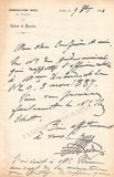 Radoux, Jean-Theodore - Autograph Letter Signed 1892