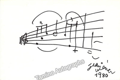 Wiener, Jean - Autograph Music Quote Signed 1980