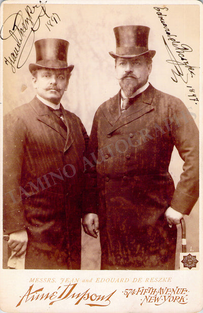 De Reszke, Jean - De Reszke, Edouard - Signed Photograph