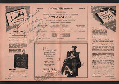 MacDonald, Jeanette & Others - Signed Program Chicago 1944