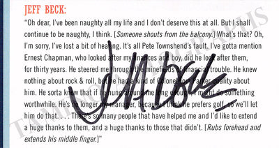 Beck, Jeff - Signed Clip Ad