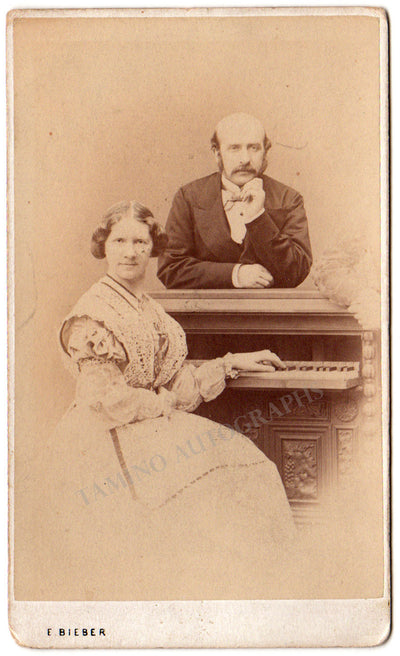 Lind, Jenny - Goldschmidt, Otto - Signed CDV Photo