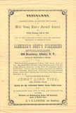 Lind, Jenny - Concert Program 1851