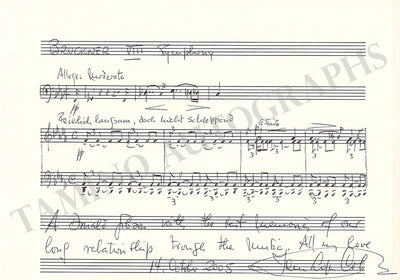 Lopez-Cobos, Jesus - Autograph Music Quote Signed 2005