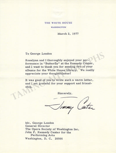 Carter, Jimmy - Typed Letter Signed 1977