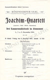 Joachim, Josef - Set of 7 Concert Programs Vienna 1897-1905