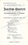 Joachim, Josef - Set of 7 Concert Programs Vienna 1897-1905