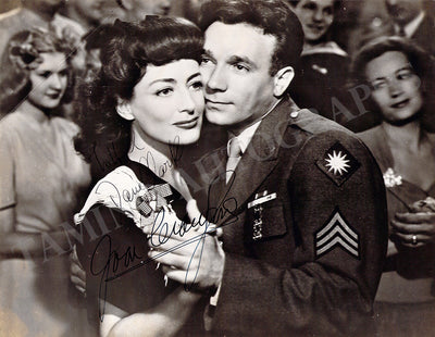 Crawford, Joan - Clark, Dane - Signed Photo in "Hollywood Canteen"