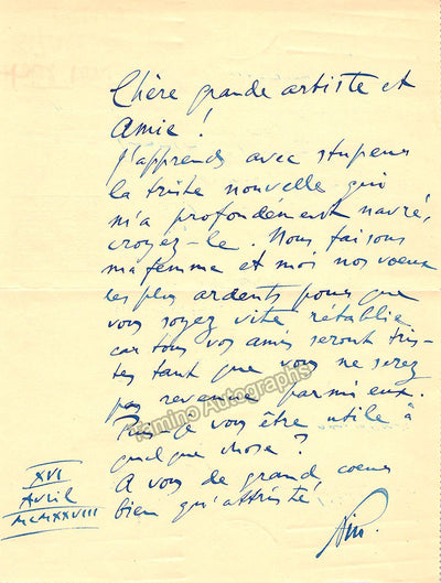 Nin Castellanos, Joaquin - Autograph Letter Signed 1928