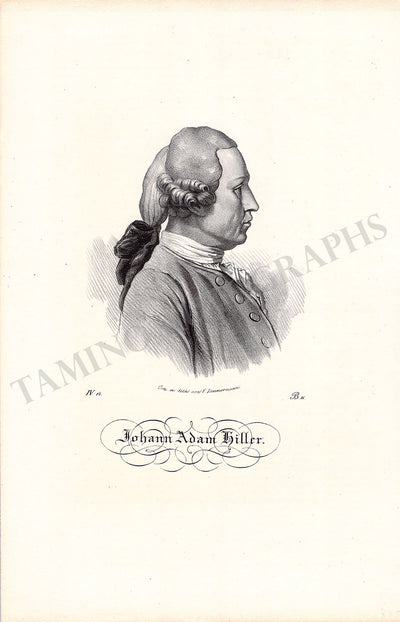 Hiller, Johann Adam - Vintage Lithograph
