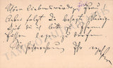 Strauss, Johann (II) - Autograph Note on Personal Card