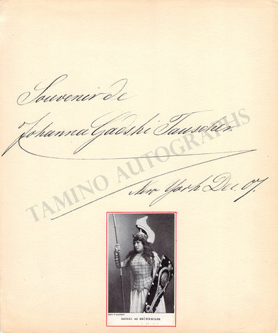 Gadski, Johanna - Signed Album Page + Photo