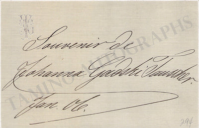 Gadski, Johanna - Signed Card 1906 & Photo